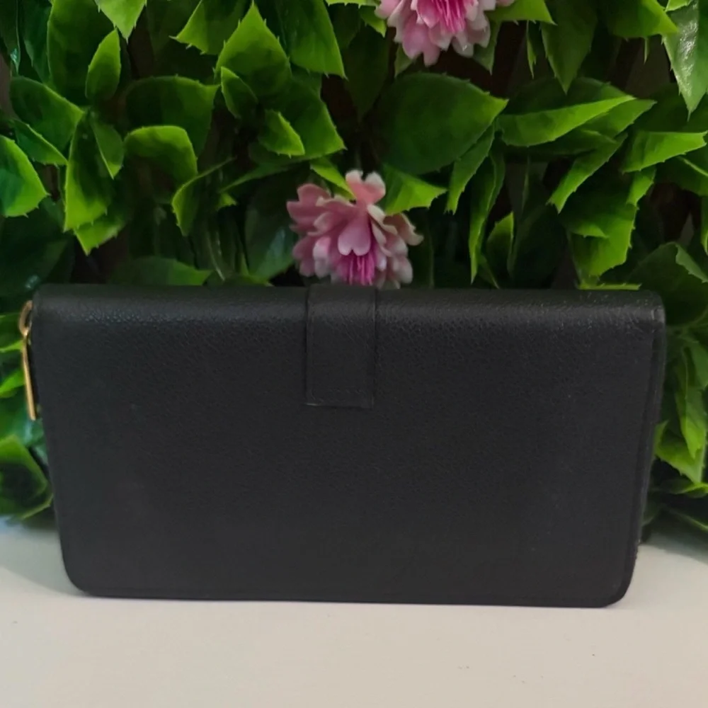 Saint Laurent Green YSL Monogram Leather Wallet - Picture 2 of 10